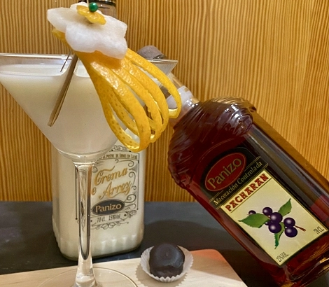 Arronizo con Choco Yemas de Santa Teresa y Pacharan Panizo