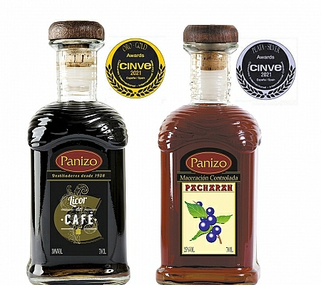 Oro para el Licor de Café y Plata para el Pacharán Panizo en el Concurso Internacional CINVE