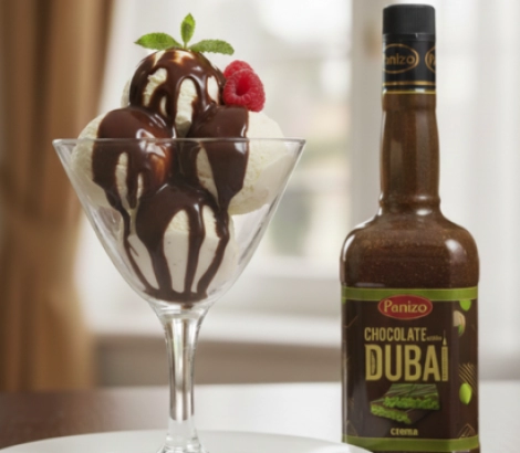 Helado con Crema de Chocolate Dubai Panizo