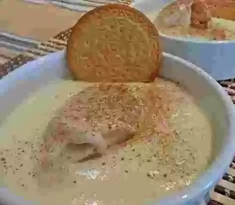 Natillas con helado de galleta y Crema de Orujo