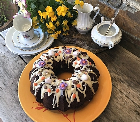 BUNDT CAKE DE CREMA DE ORUJO PANIZO Y CHOCOLATE