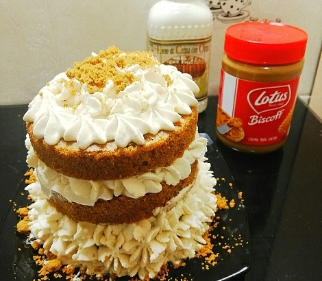 tarta de galletas lotus y crema de orujo